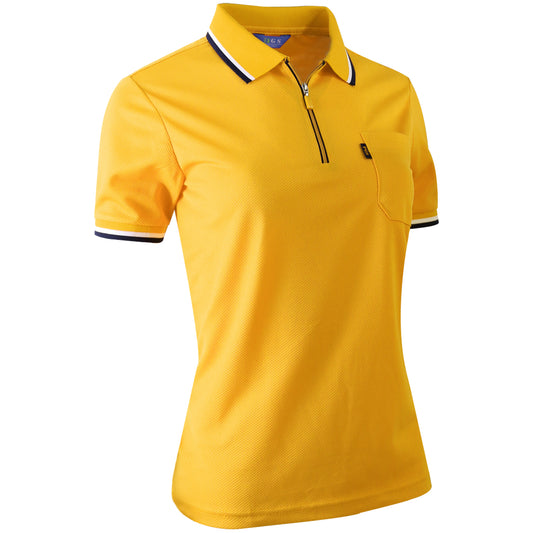 Zip Up Type Fresh Polo Shirts for Women(10colors)