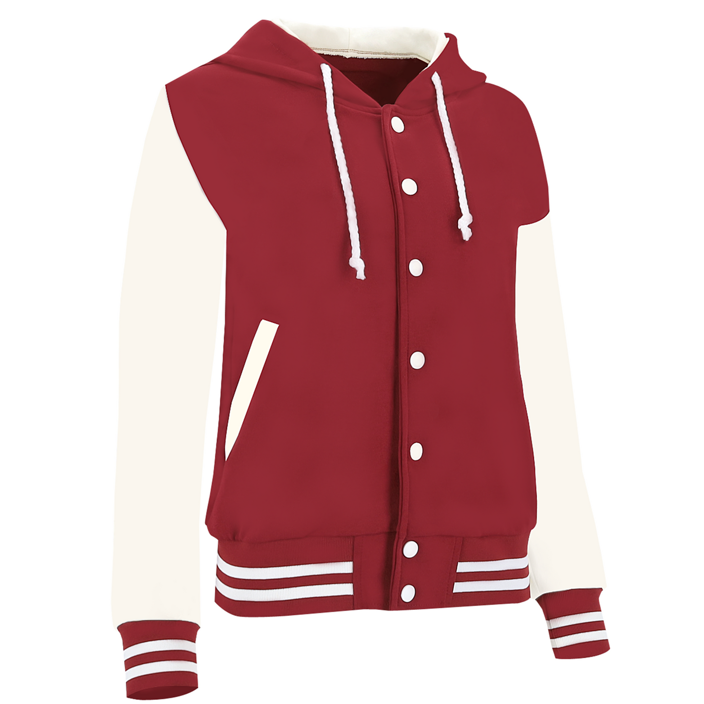 Hoodie Baseball Jacket Casual School Varsity Letterman(4colors)