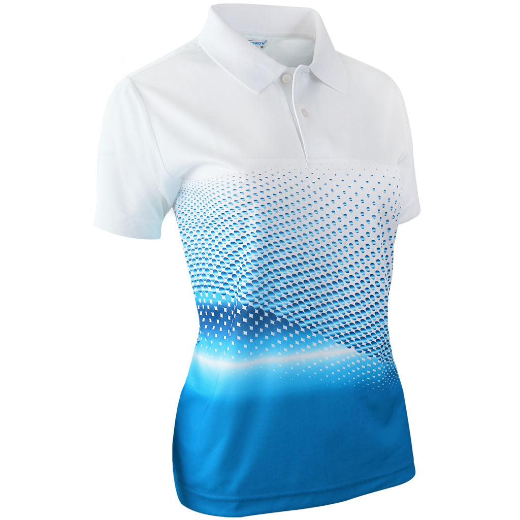 Short Sleeve Quick Dry Polka Dots Polo Jersey for Women(5colors)