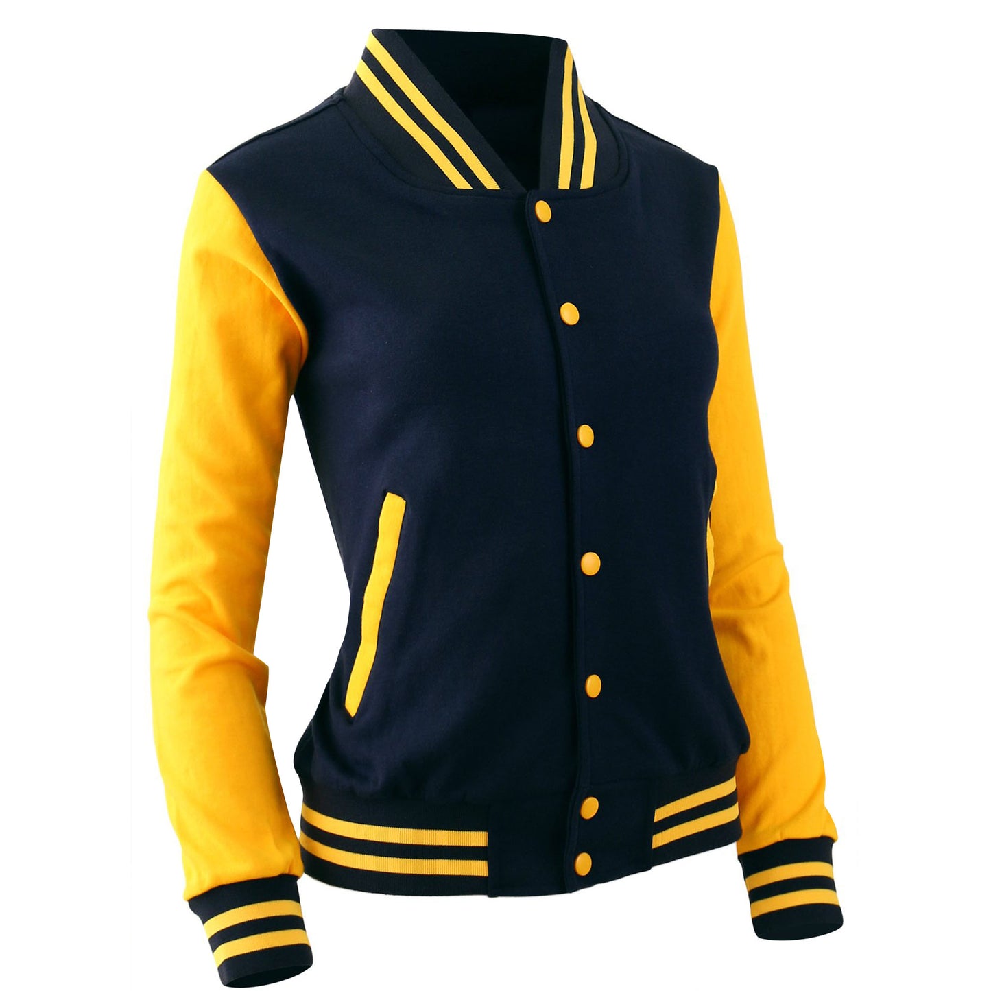 Women Baseball Jacket Casual School Varsity Letterman(8colors)