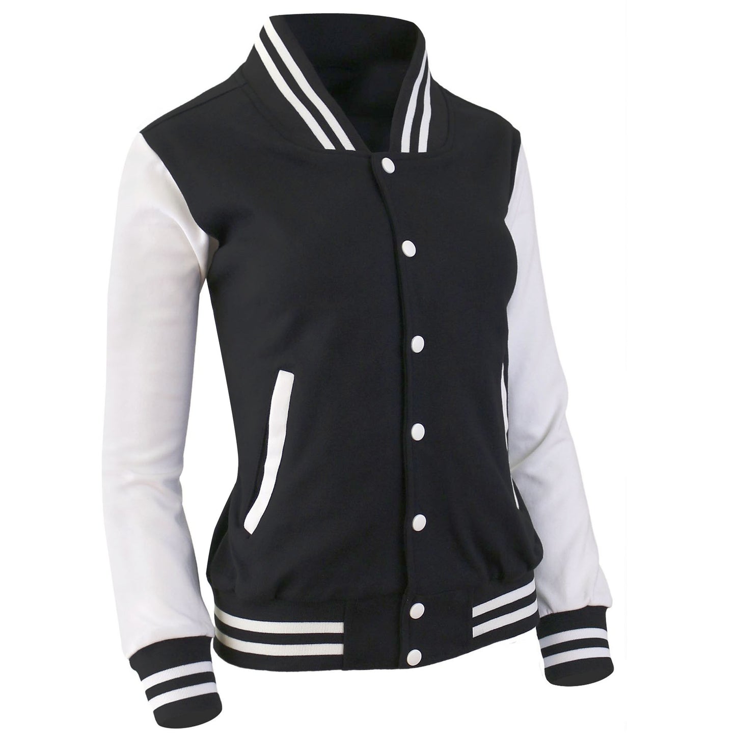 Women Baseball Jacket Casual School Varsity Letterman(8colors)